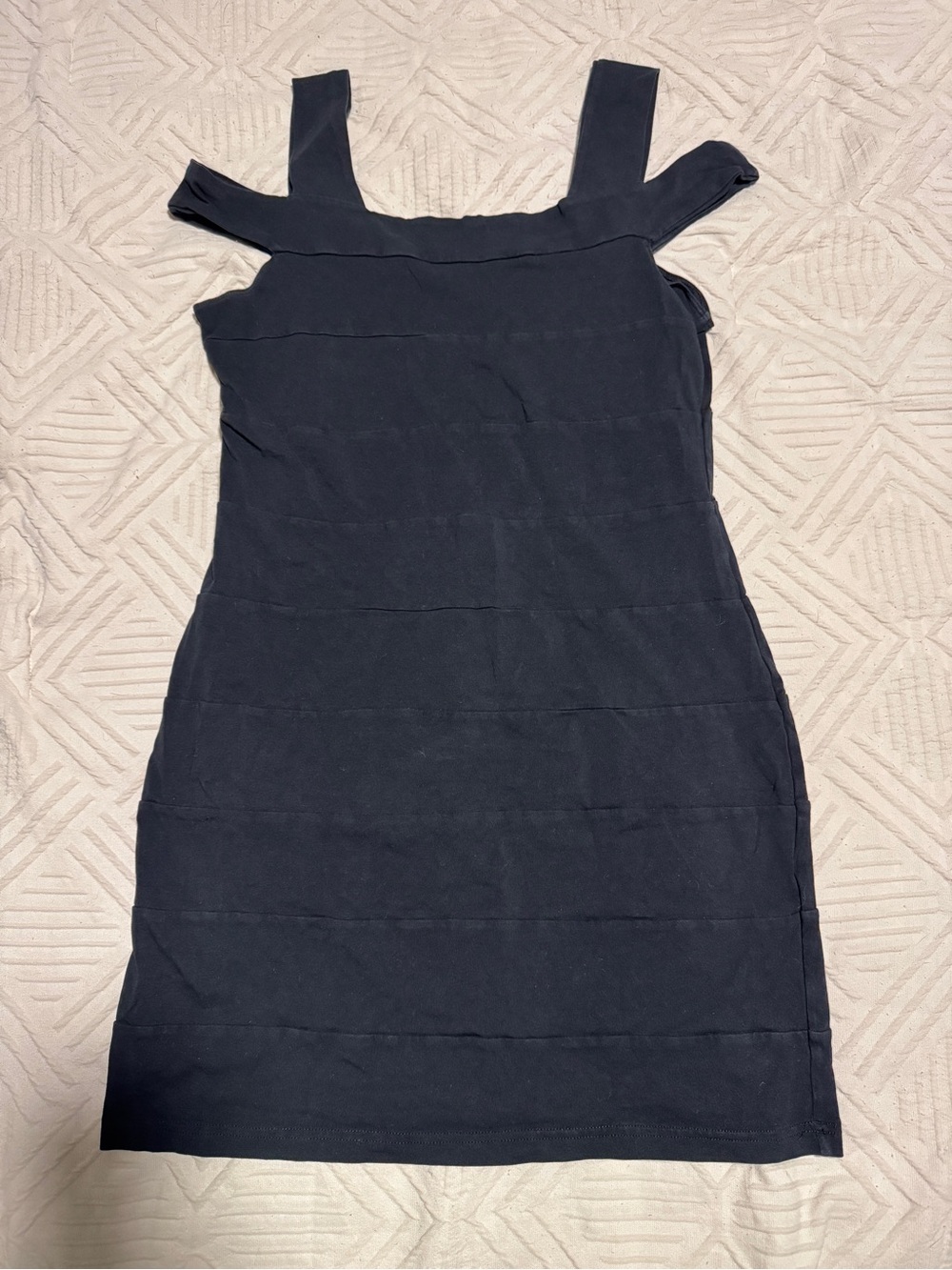 H&M Black Cold Shoulder Bandage Bodycon Mini Dress Women’s Size 12